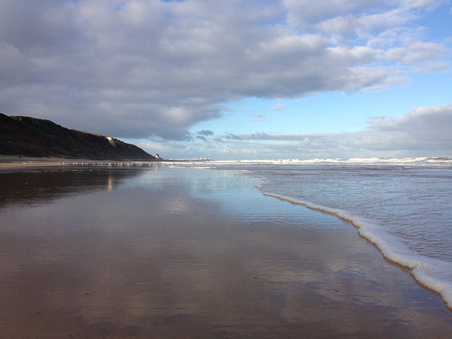 Cromer beach looking towards the pier