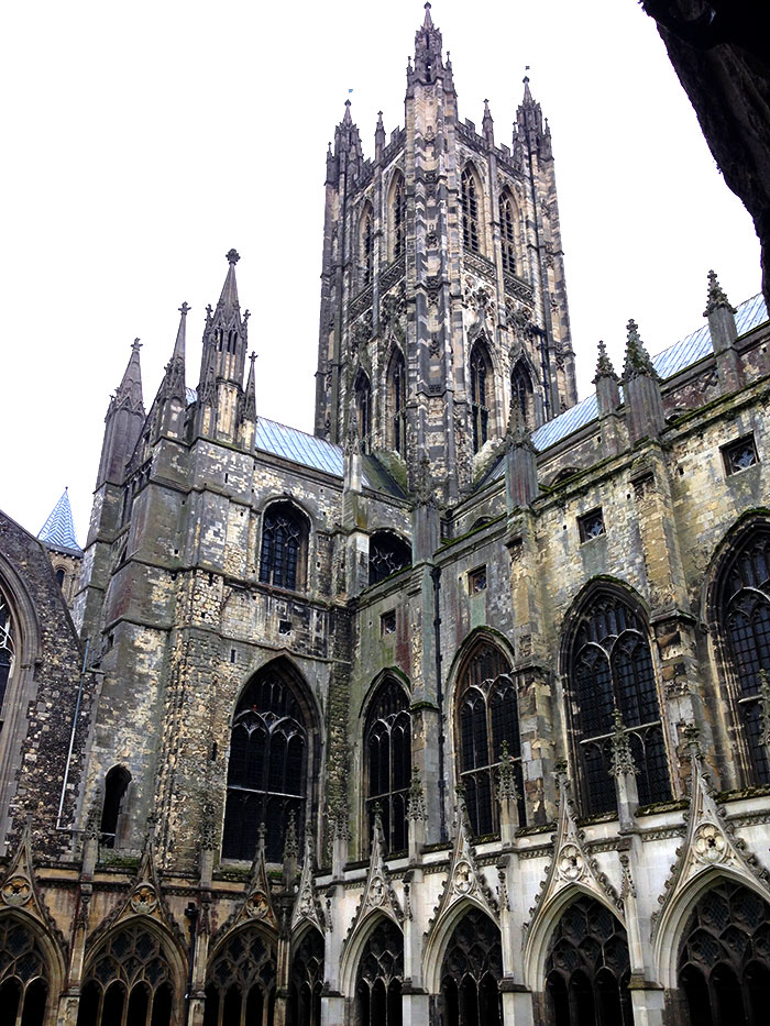 Canterbury Cathedral exterior from the cloister
