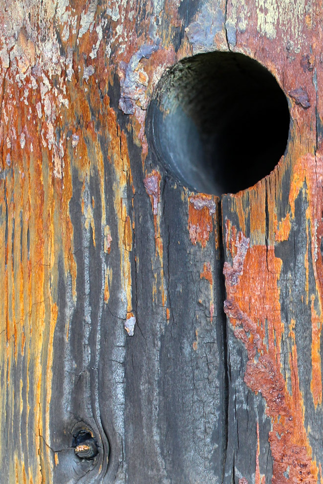 Plank with borehole, Purton Hulks